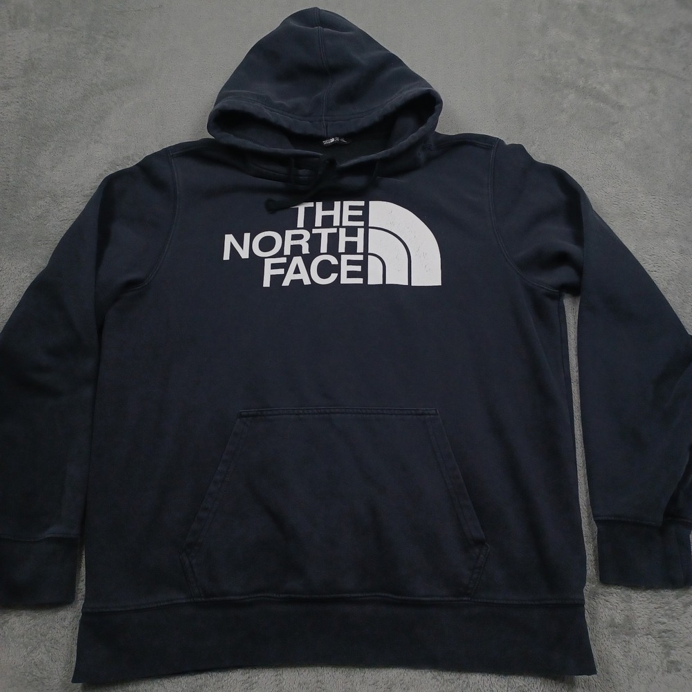North Face Sweater‎ Mens Large Black Hoodie Pullover Pockets Casual Outdoor Logo